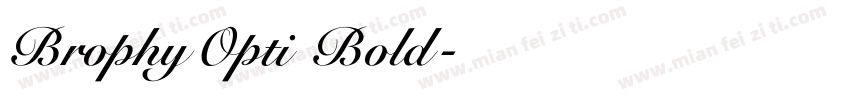 BrophyOpti Bold字体转换